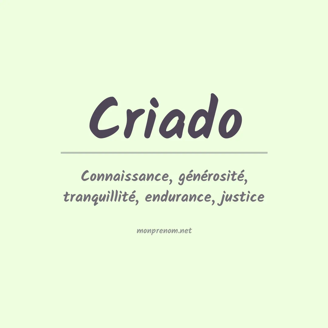 Prénom Criado
