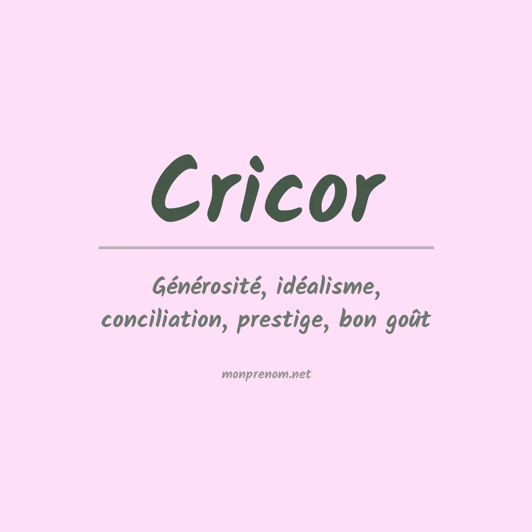 Signification du prénom Cricor