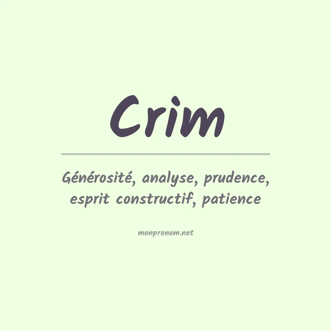 Prénom Crim