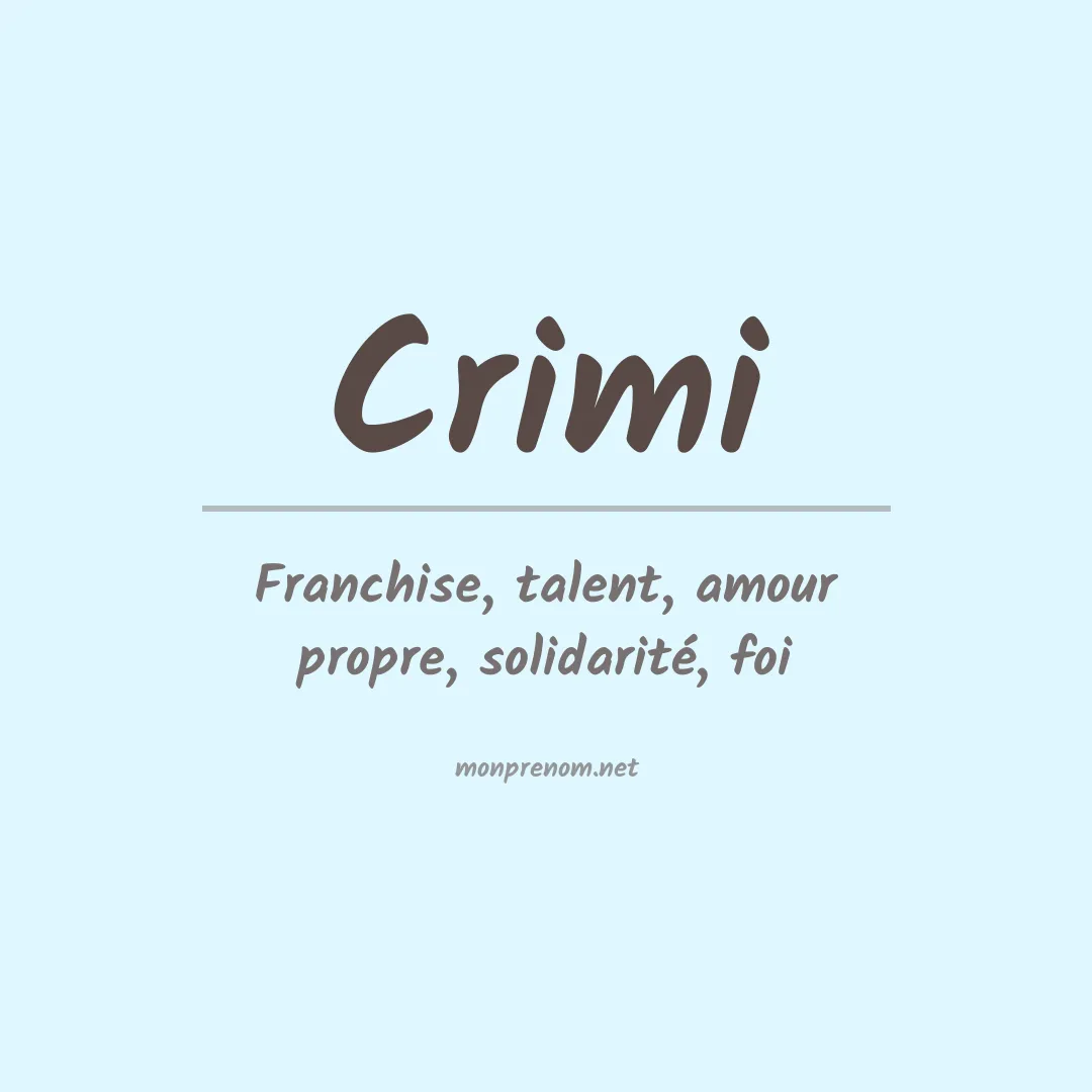 Prénom Crimi