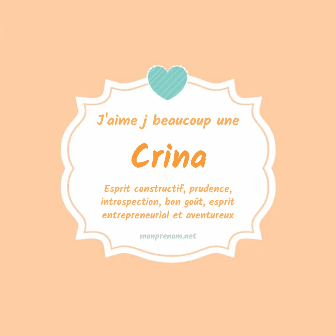 J'aime beaucoup Crina