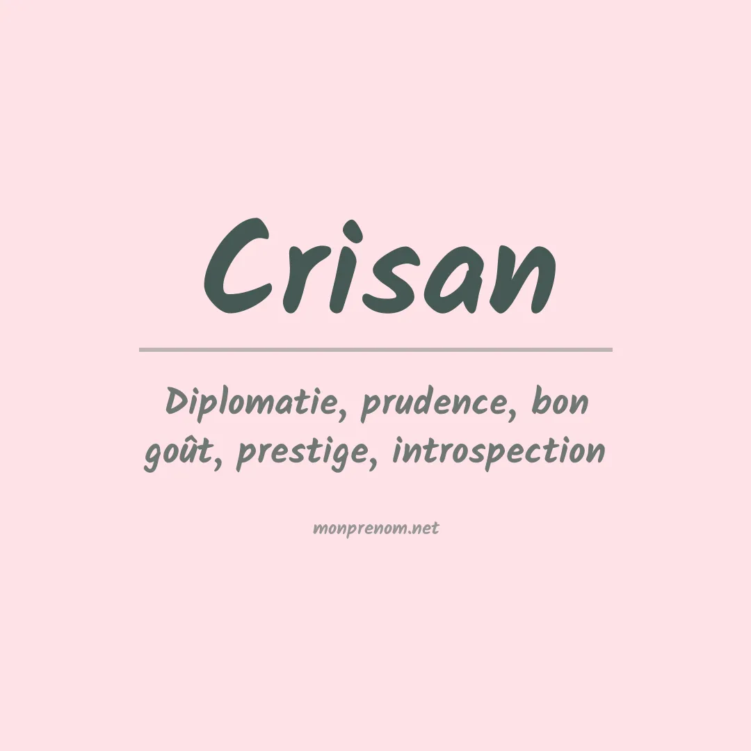Prénom Crisan