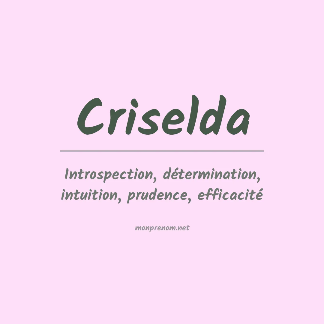 Prénom Criselda