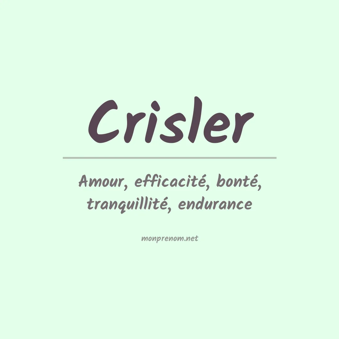 Prénom Crisler