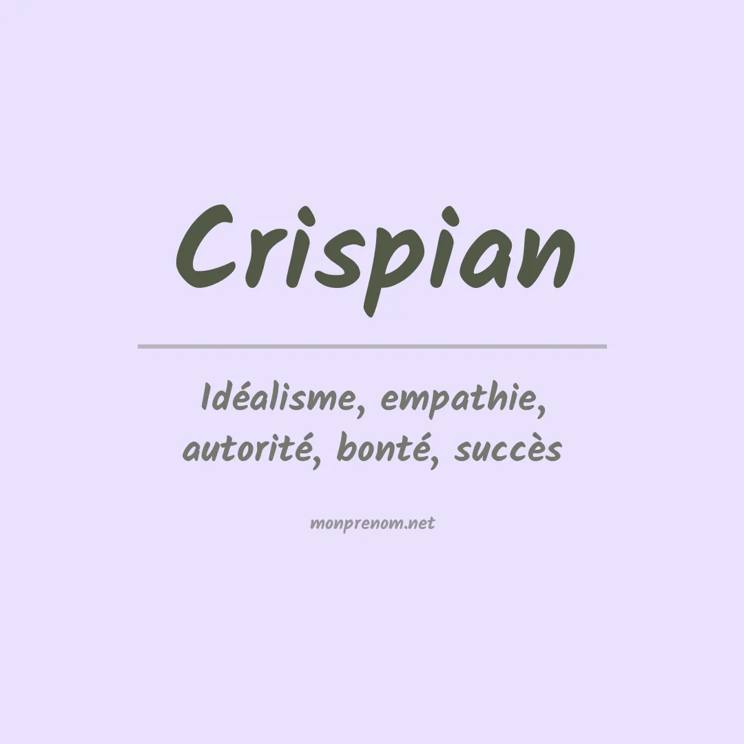 Signification du prénom Crispian