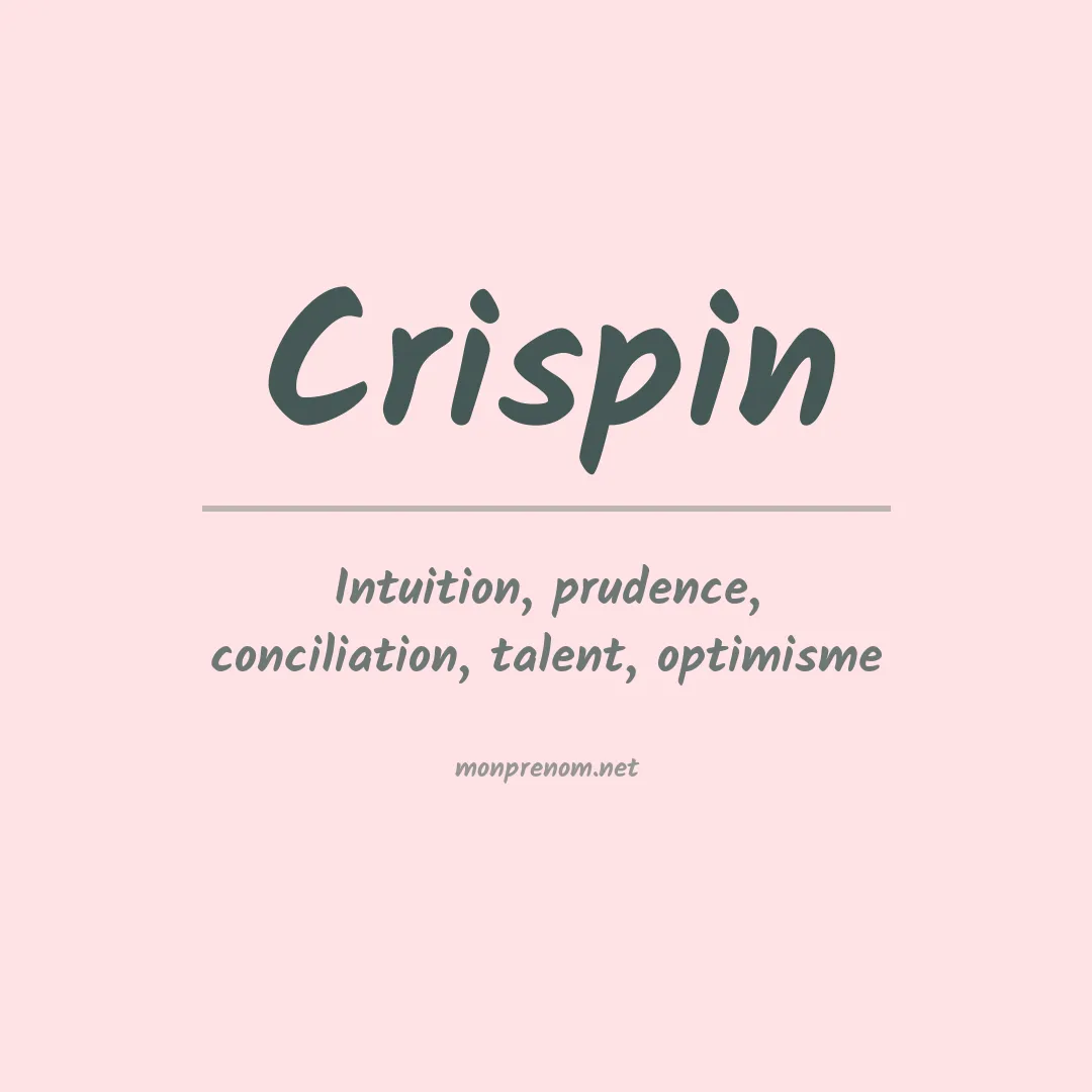 Prénom Crispin