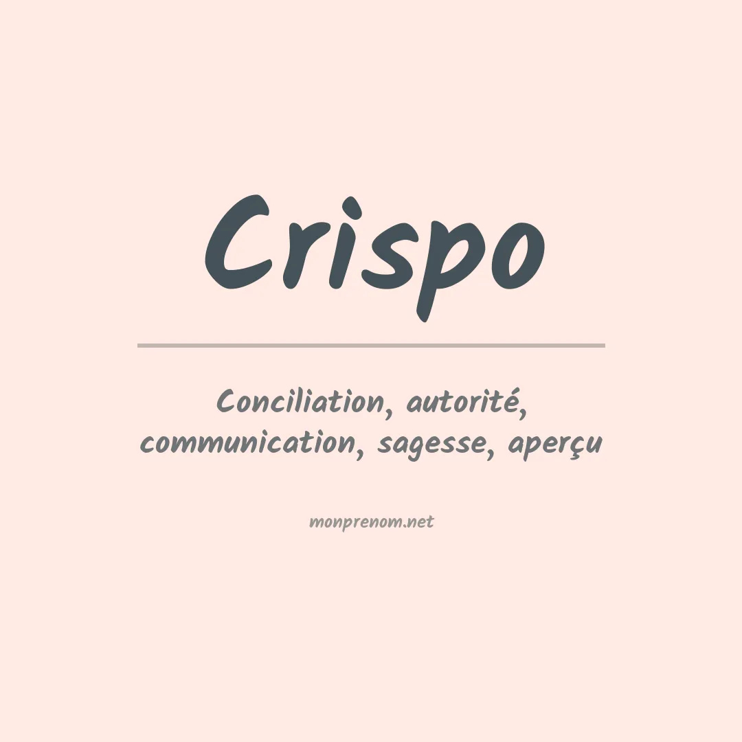Prénom Crispo