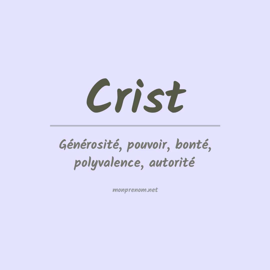 Prénom Crist