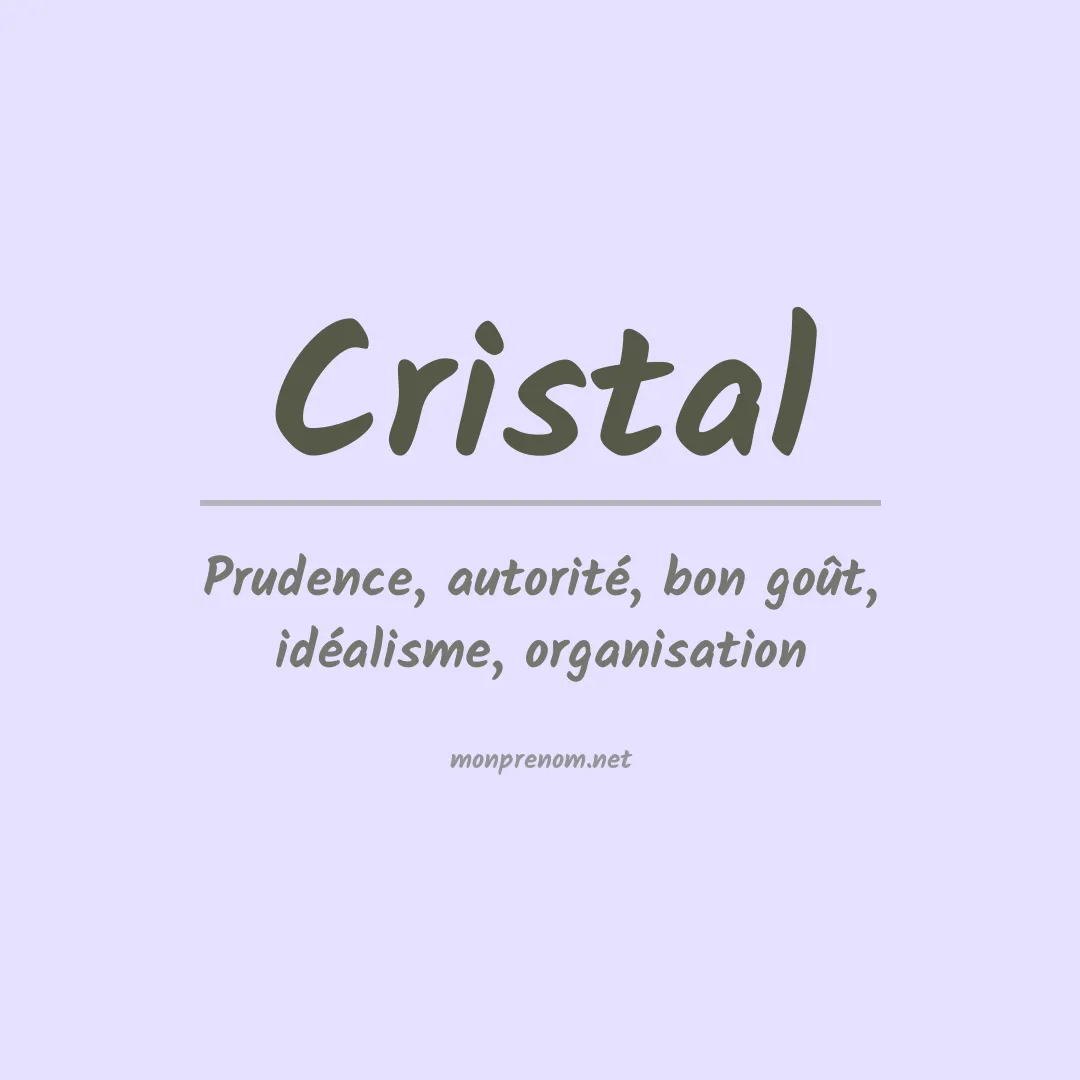 Prénom Cristal