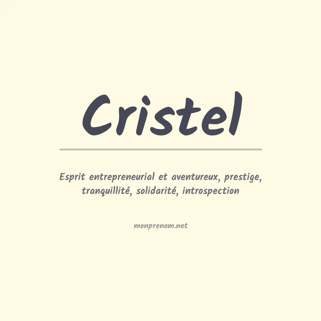 Prénom Cristel