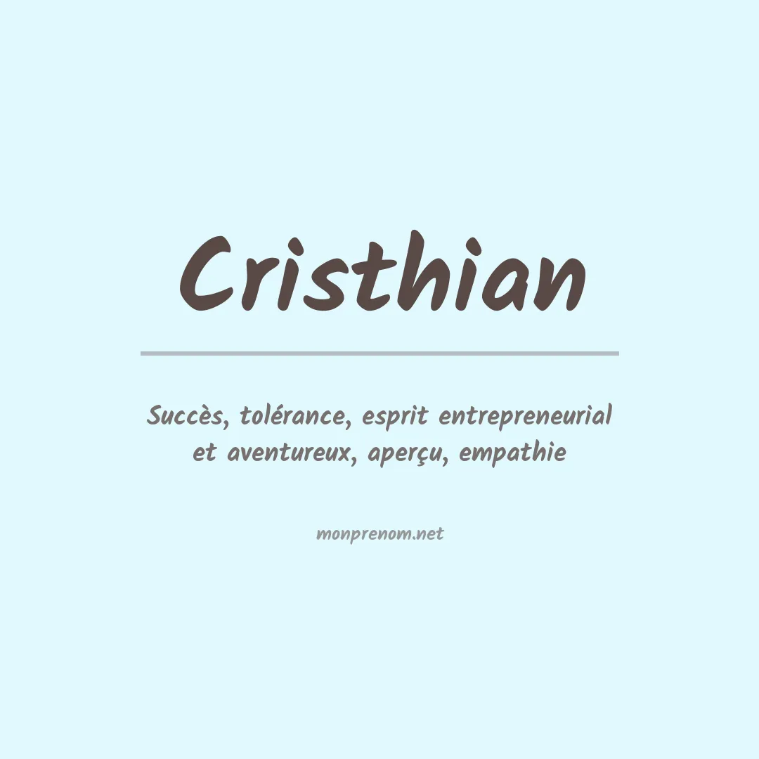 Prénom Cristhian