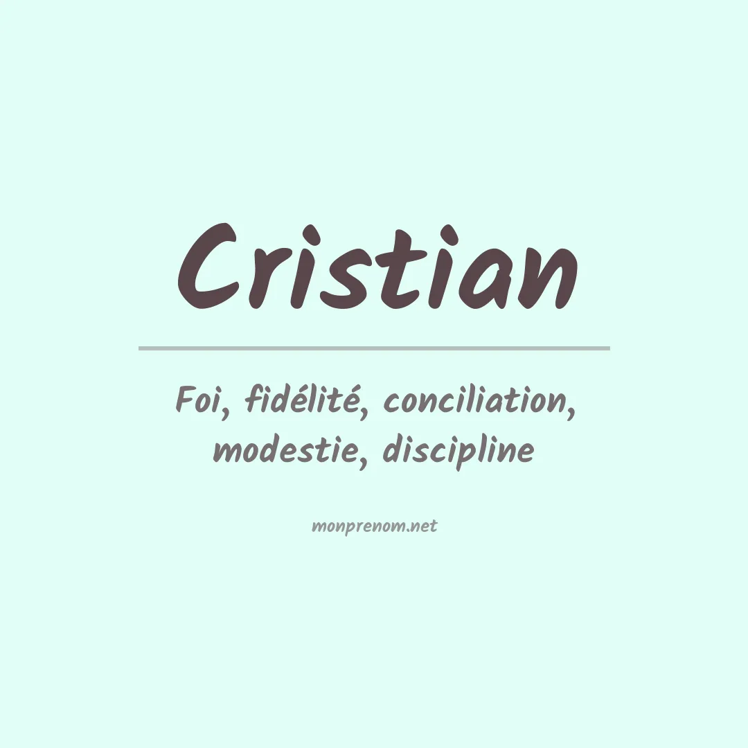 Prénom Cristian