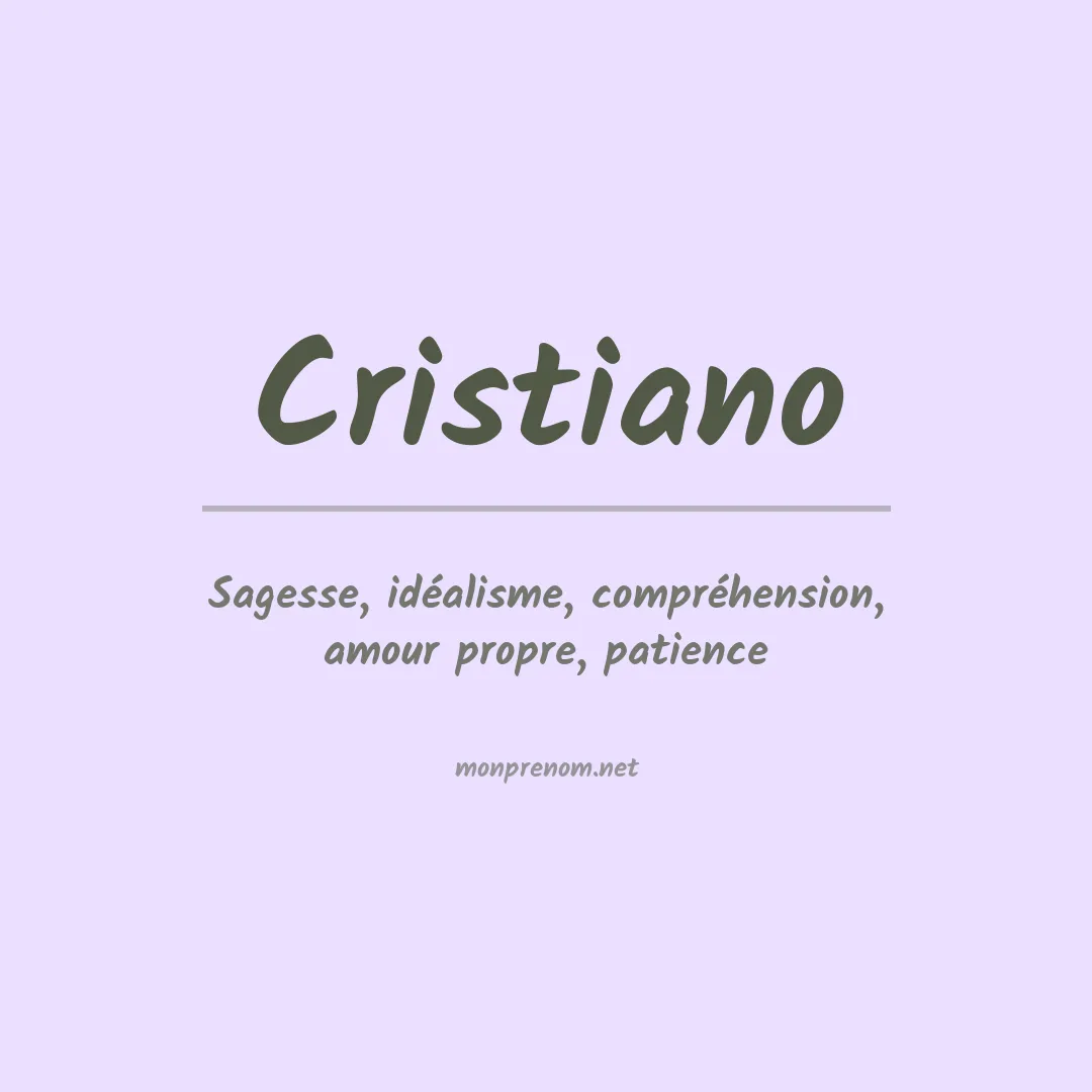 Prénom Cristiano