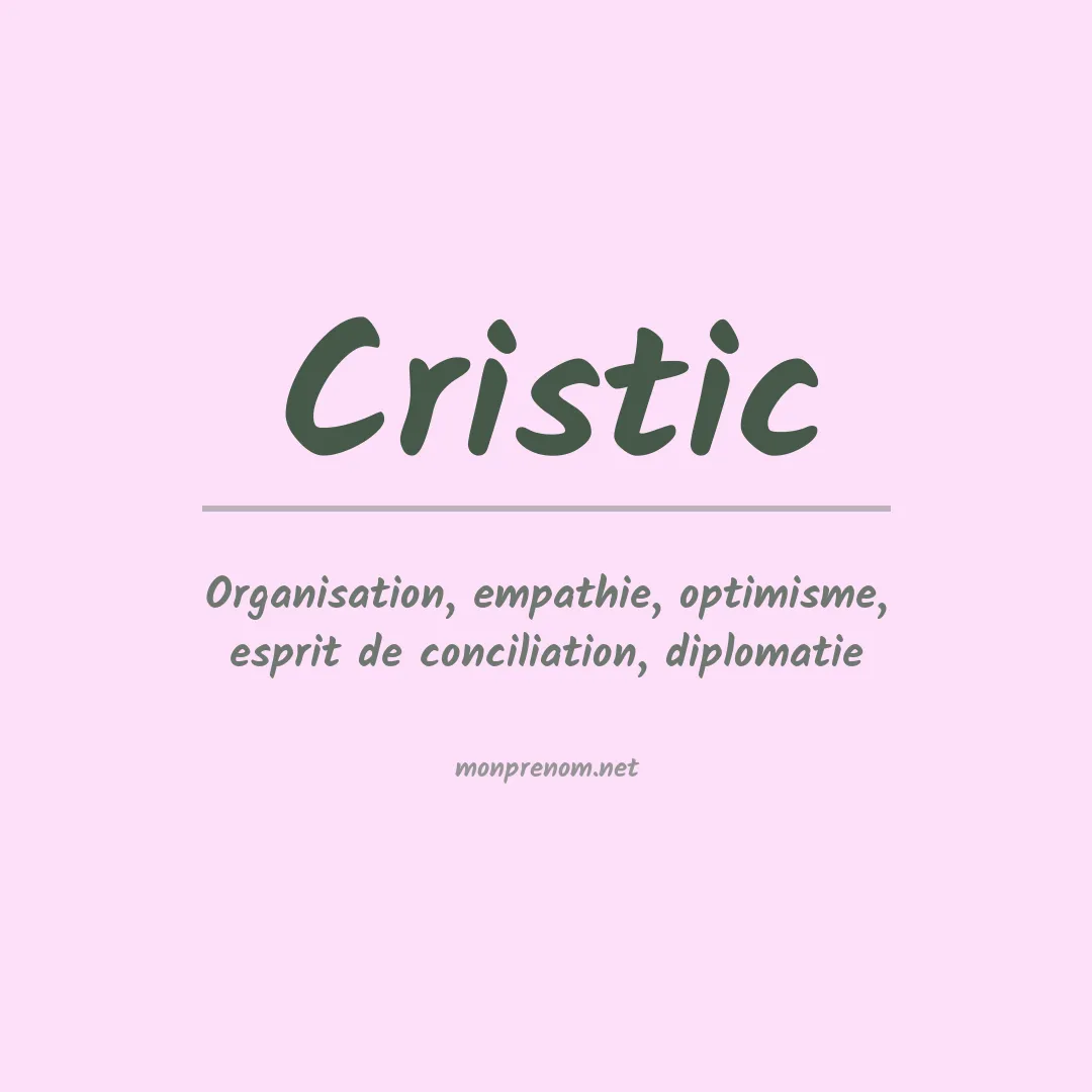 Signification du prénom Cristic