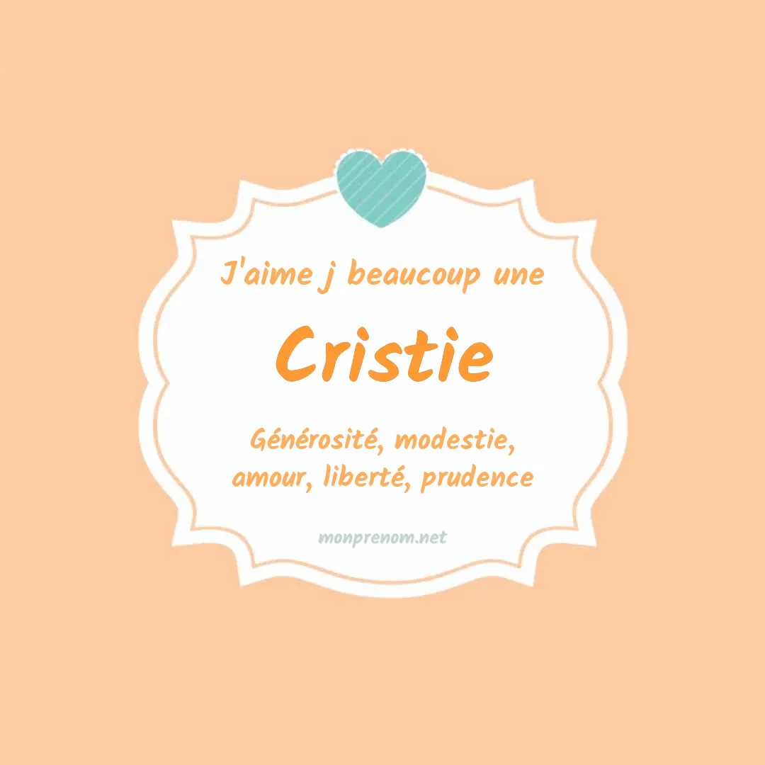 J'aime beaucoup Cristie
