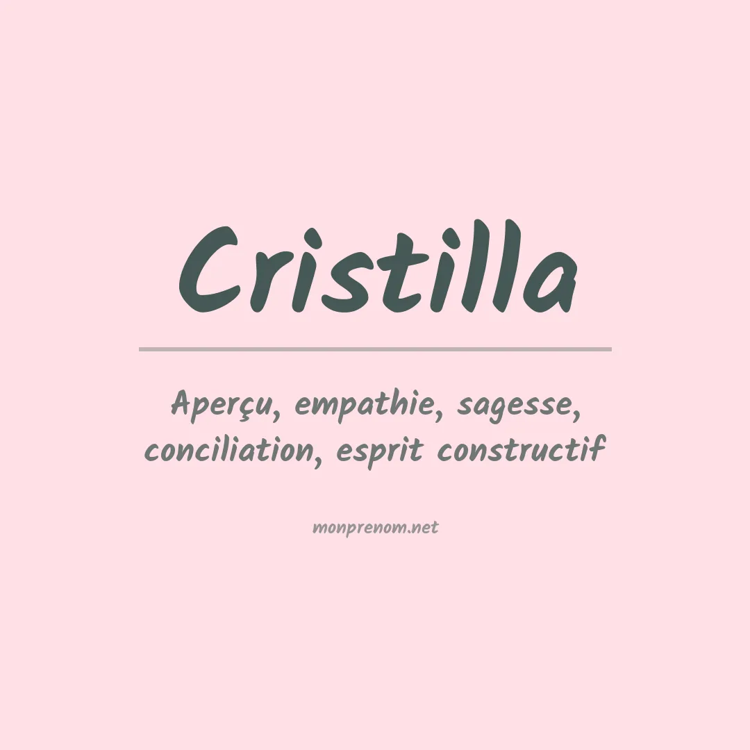 Prénom Cristilla