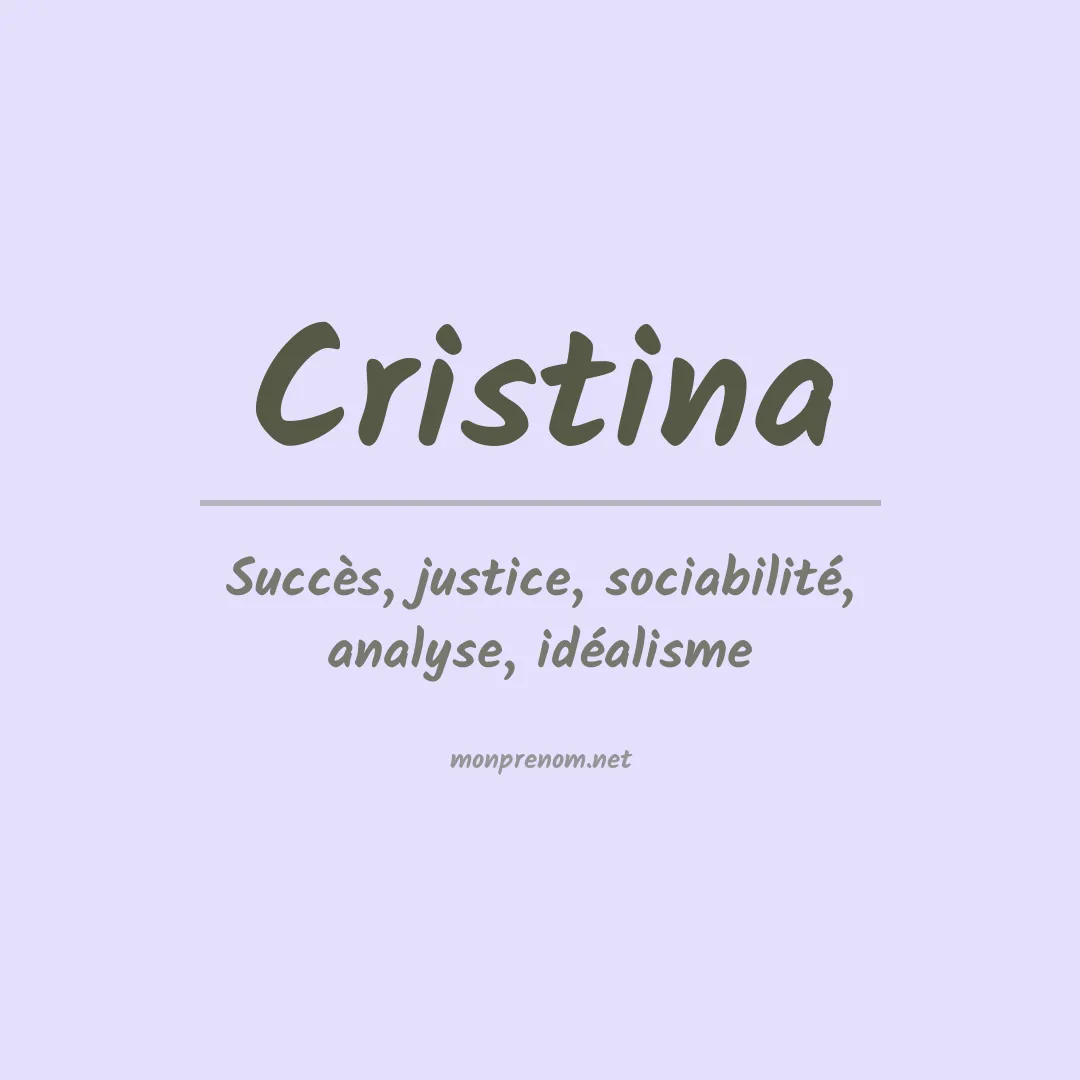 Prénom Cristina