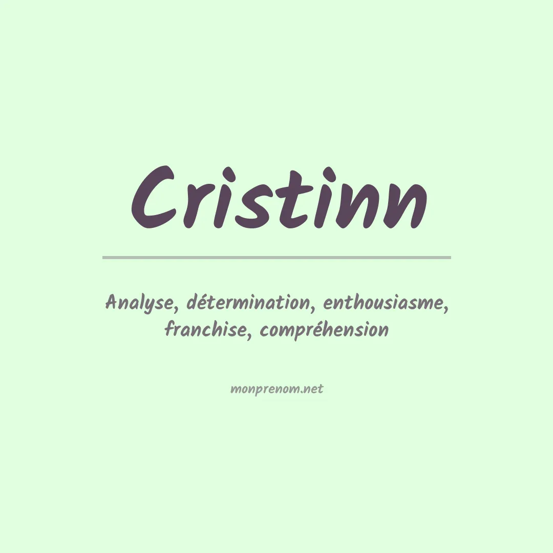 Signification du prénom Cristinn