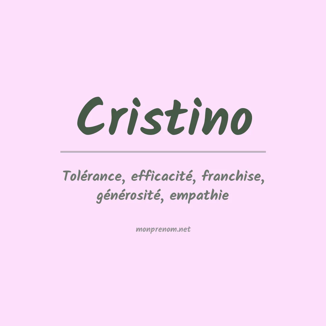Signification du prénom Cristino