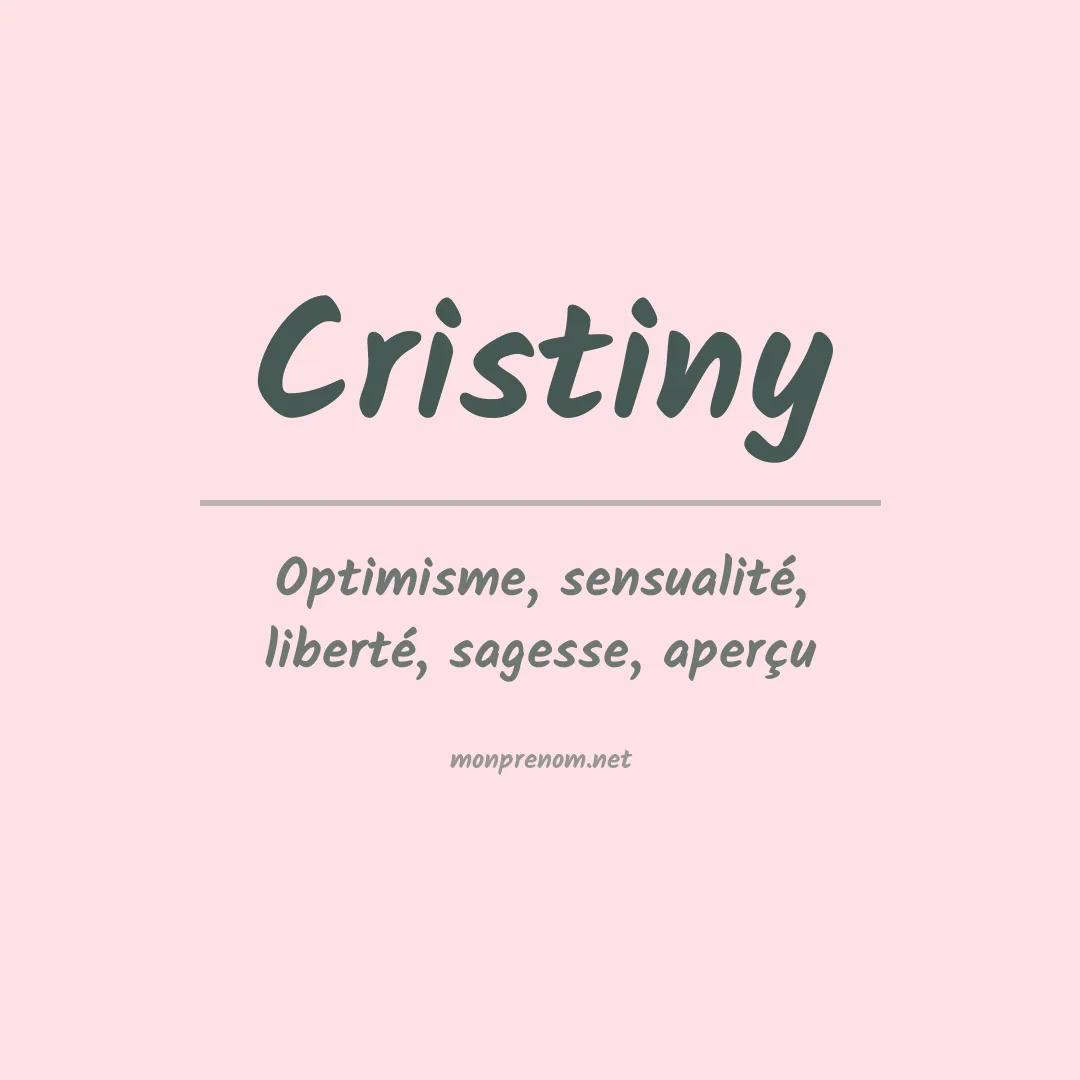 Prénom Cristiny