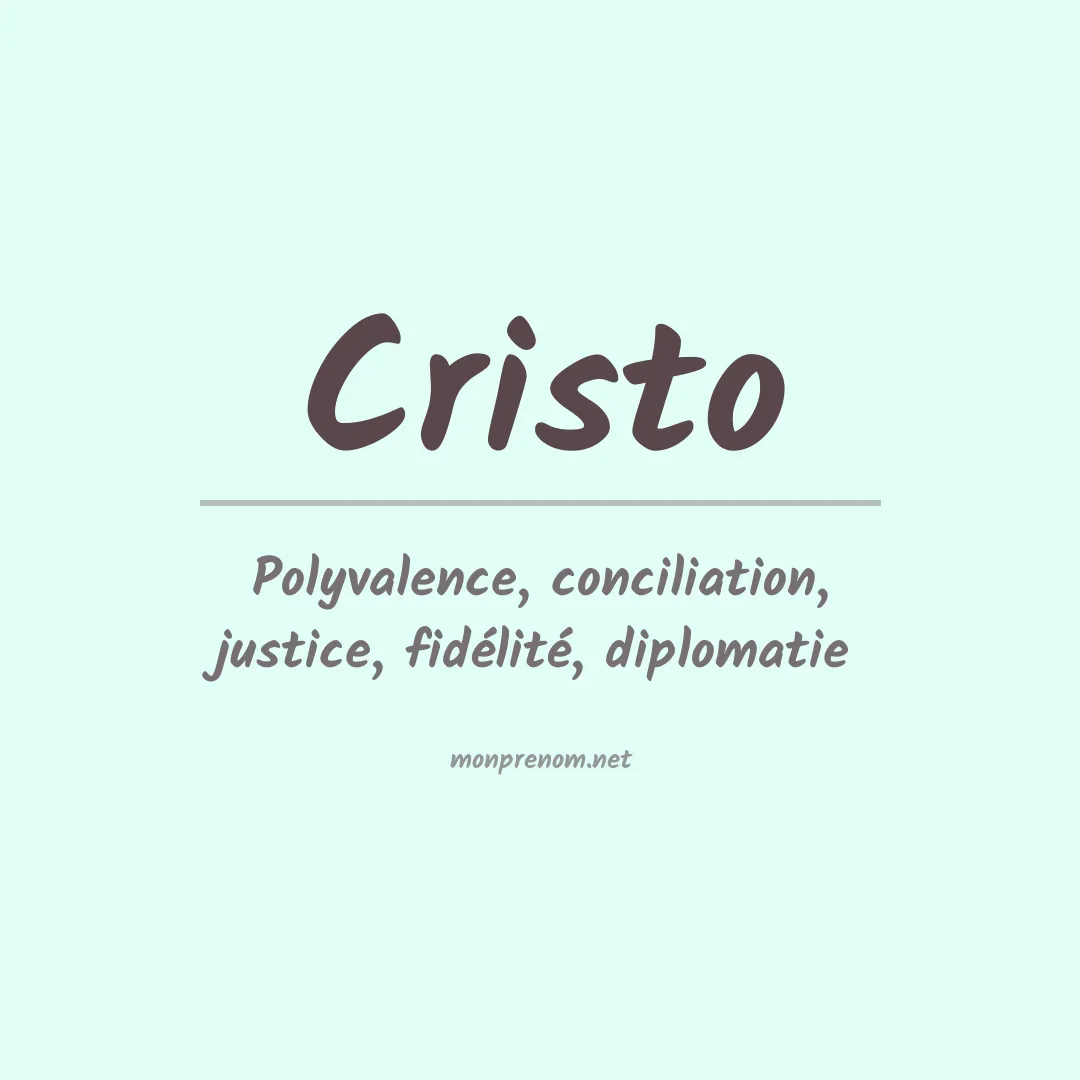Prénom Cristo