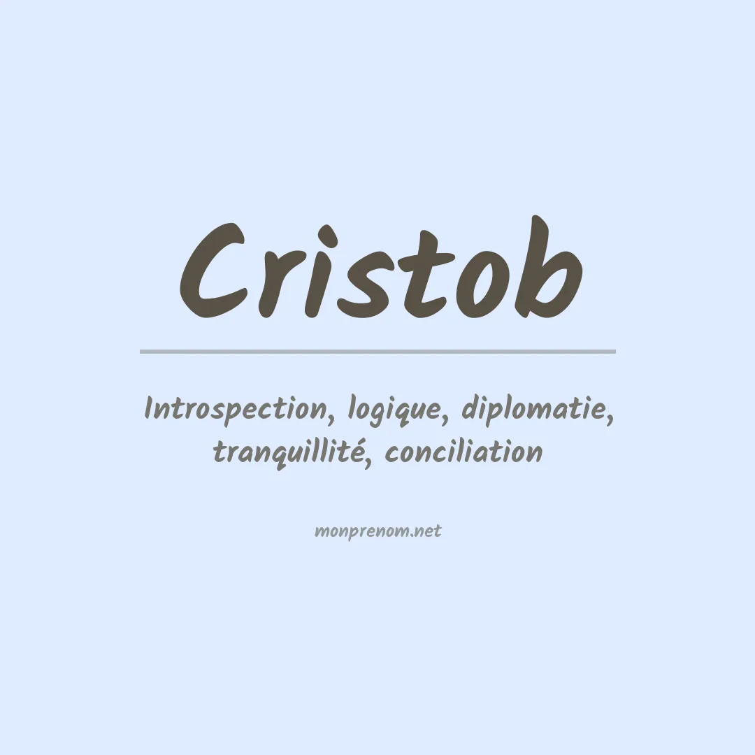 Signification du prénom Cristob