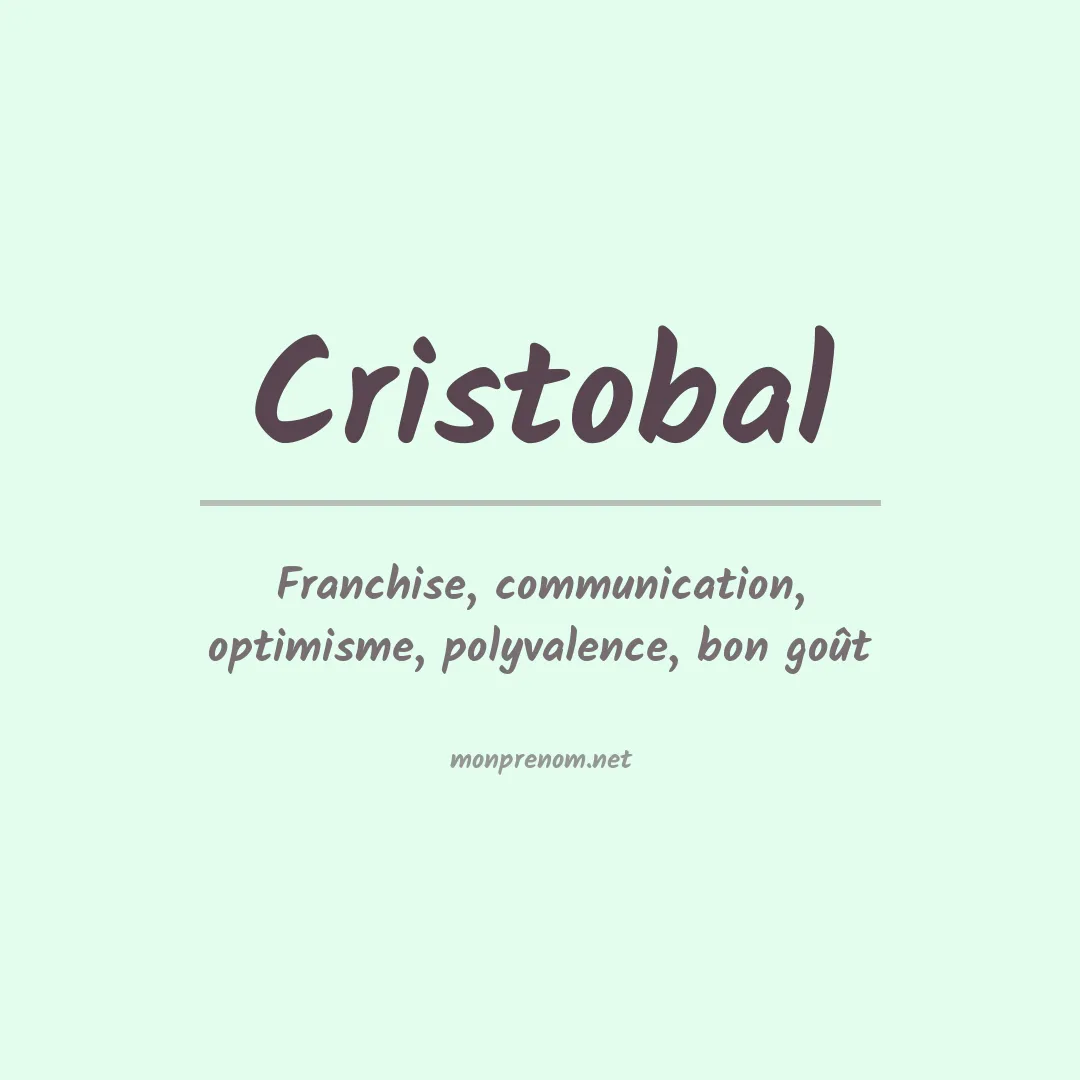 Prénom Cristobal