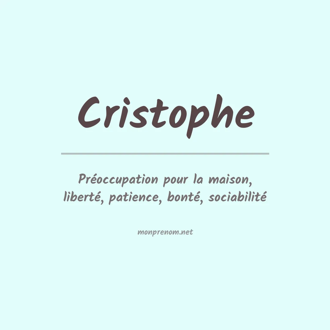 Prénom Cristophe