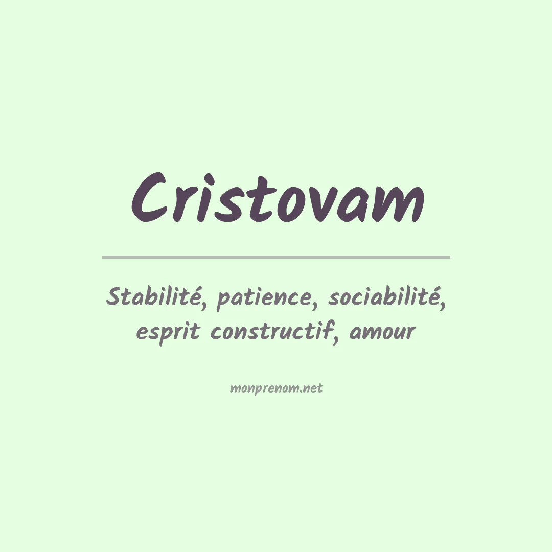 Signification du prénom Cristovam