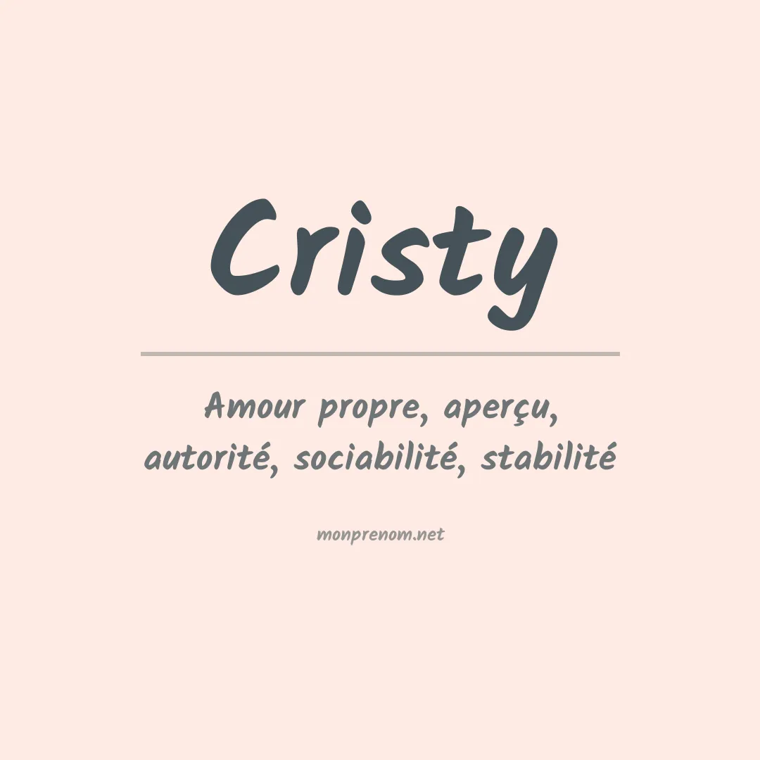 Prénom Cristy