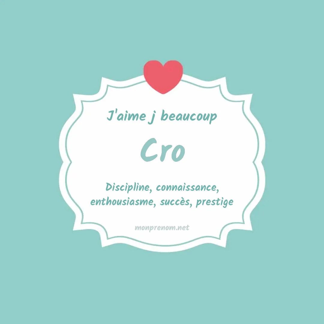 J'aime beaucoup Cro