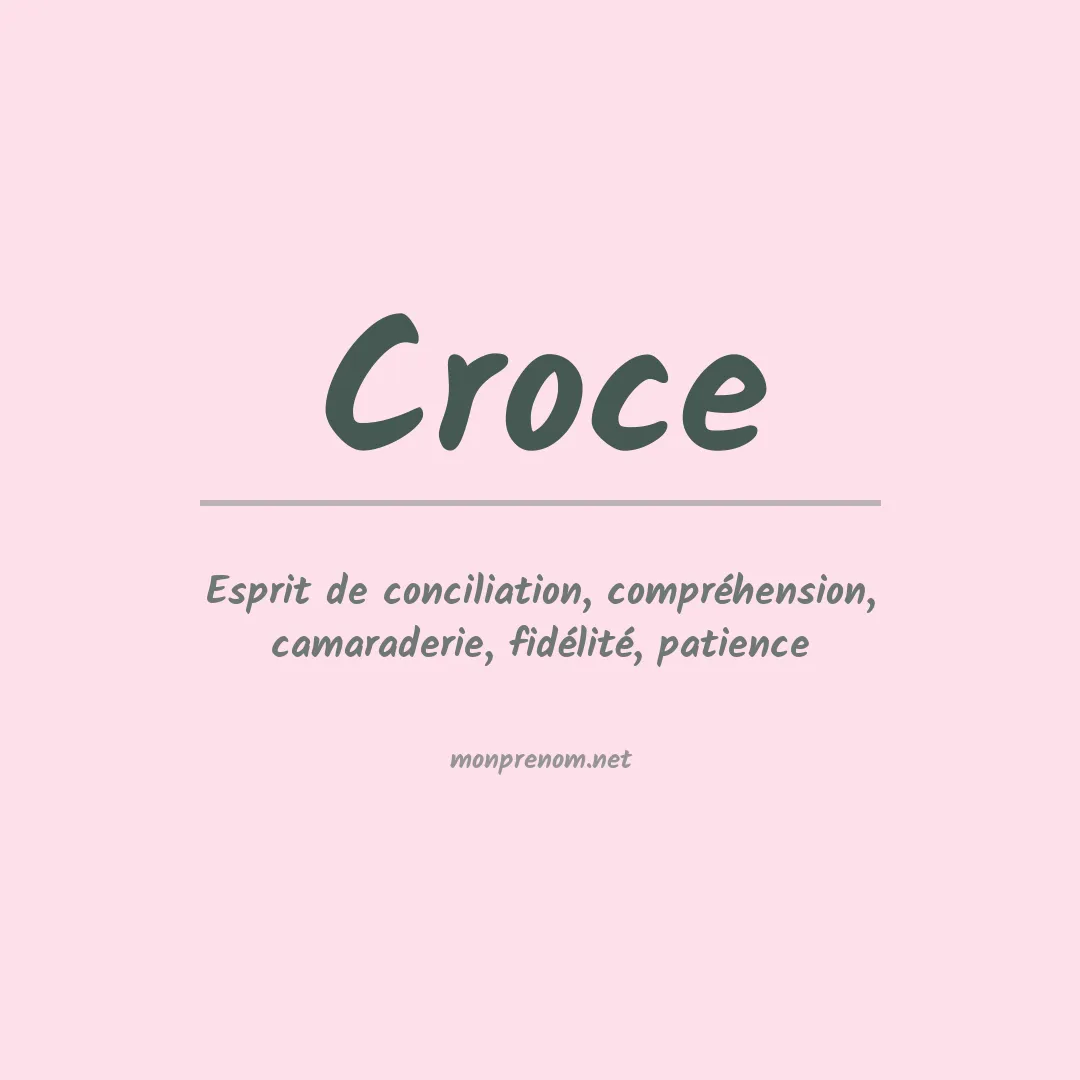 Prénom Croce