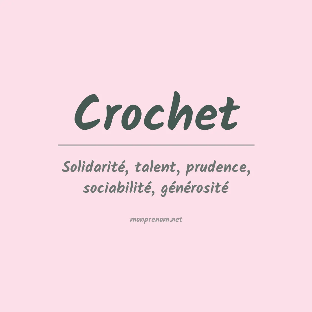 Prénom Crochet