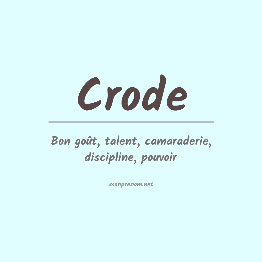 Prénom Crode