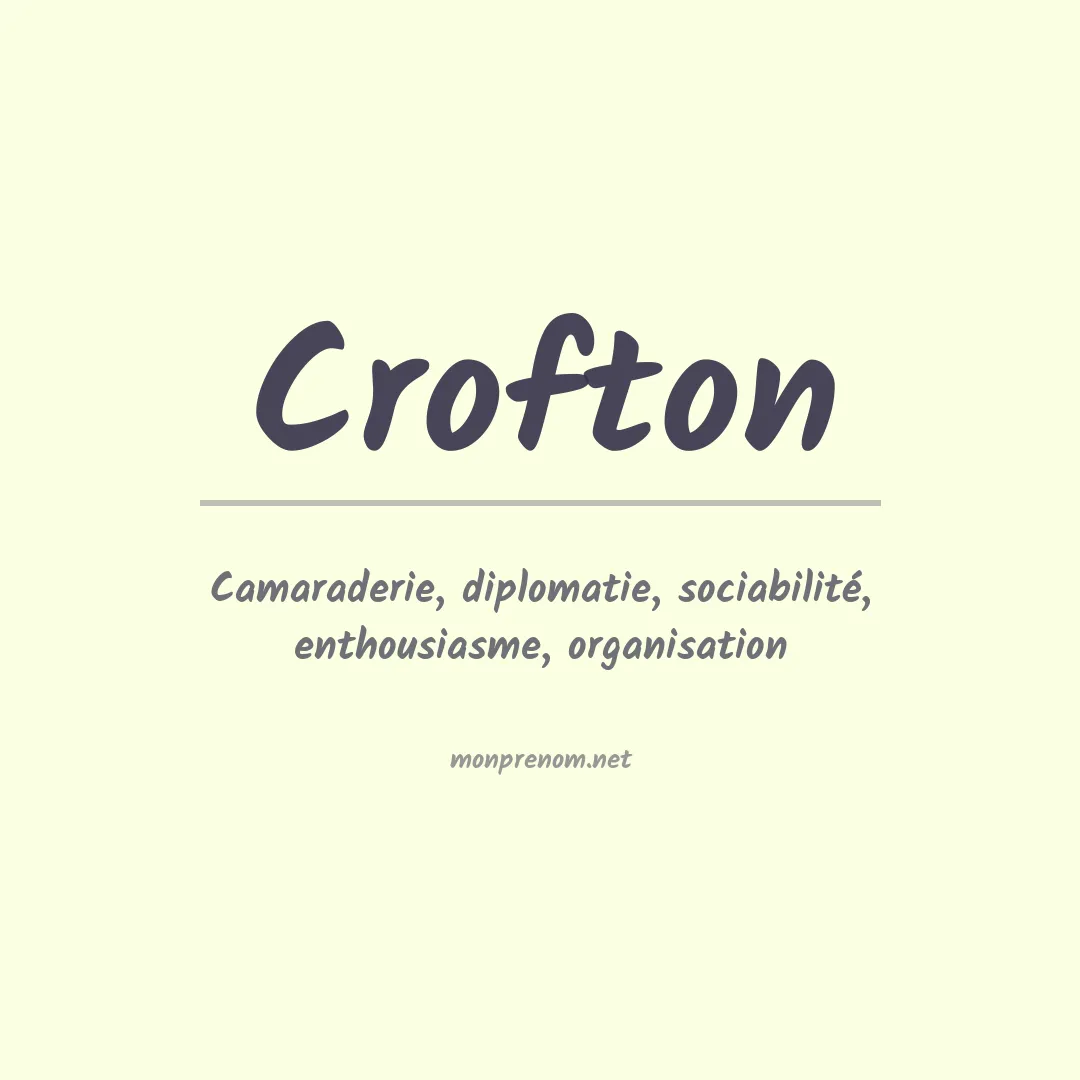 Prénom Crofton