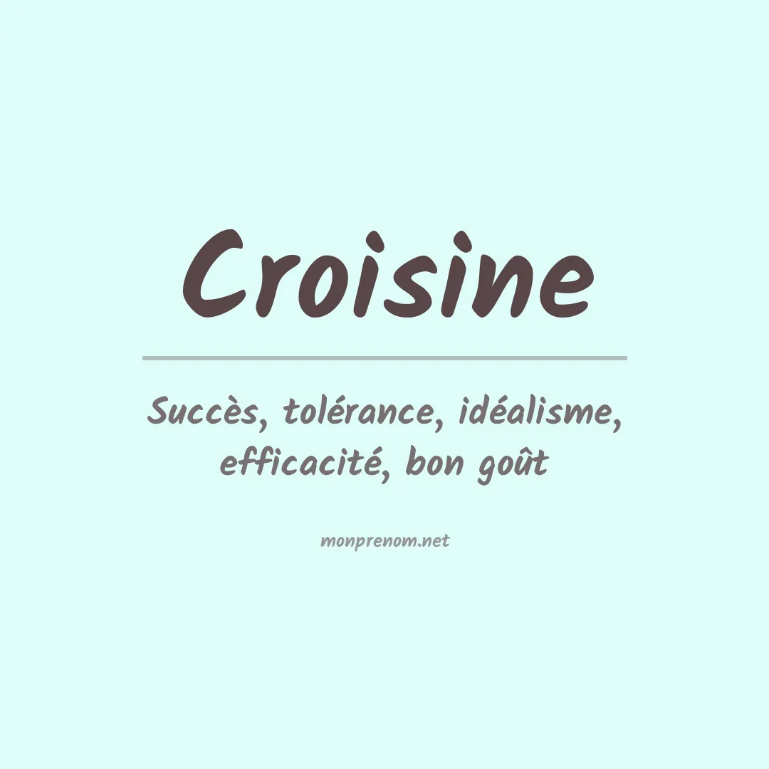 Prénom Croisine