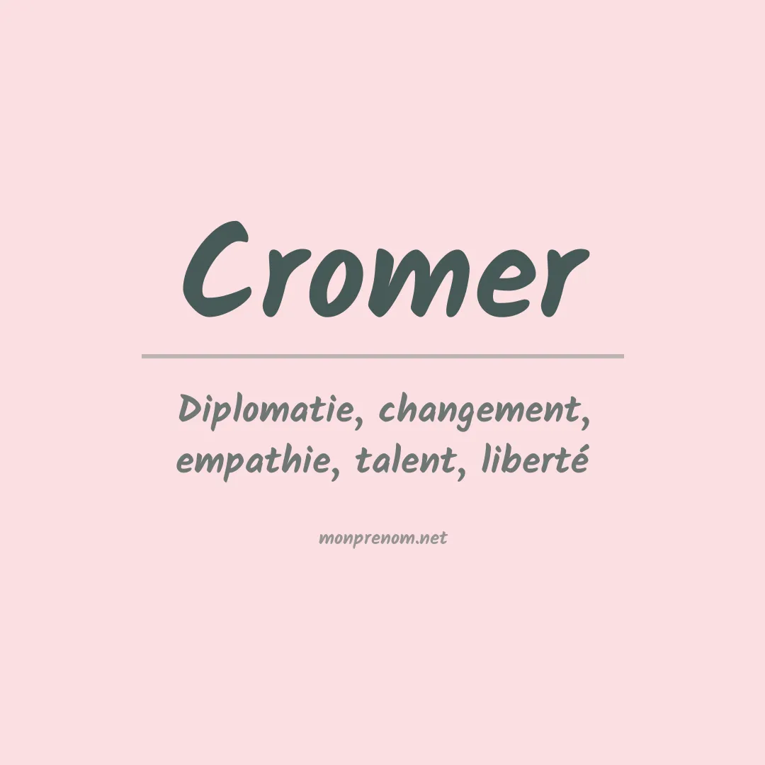 Prénom Cromer