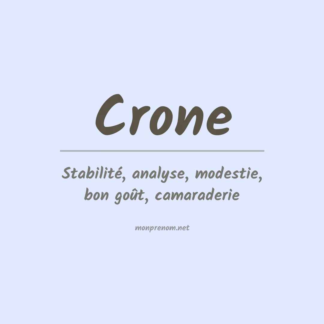 Prénom Crone