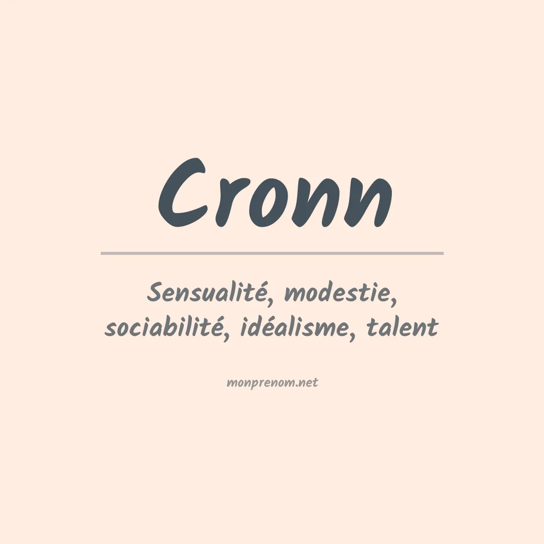 Prénom Cronn