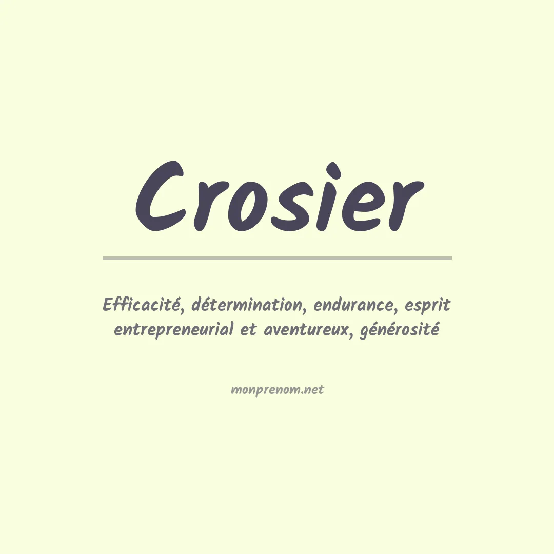 Prénom Crosier