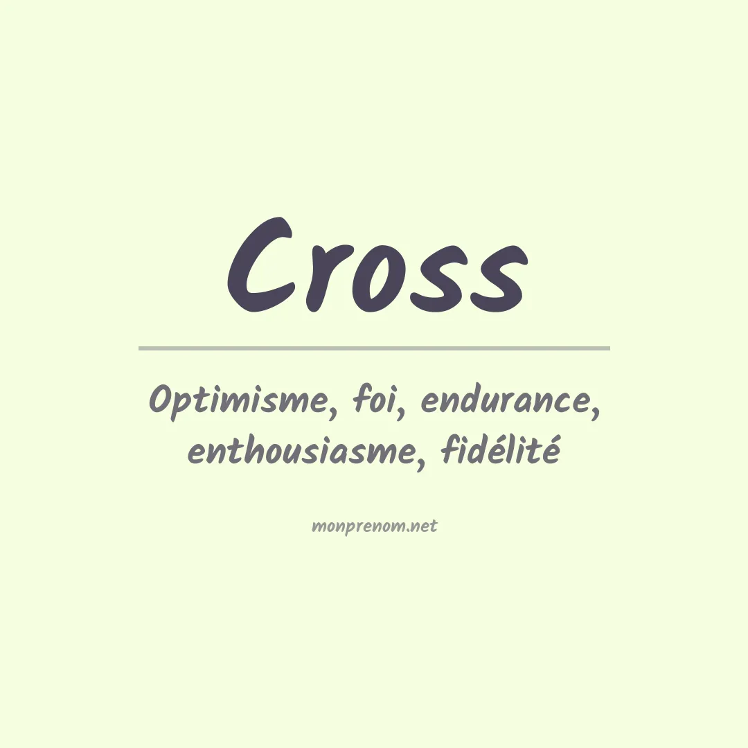 Prénom Cross