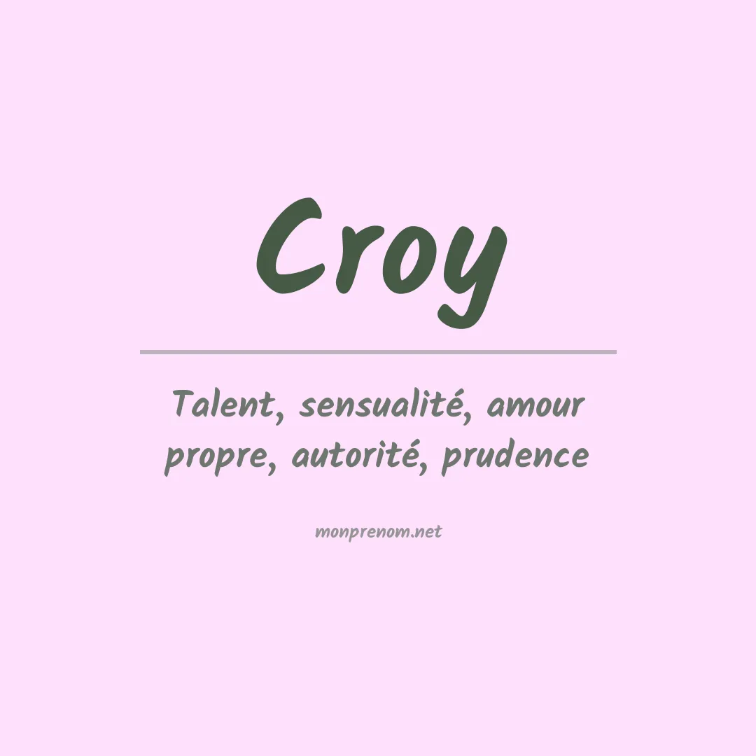 Prénom Croy