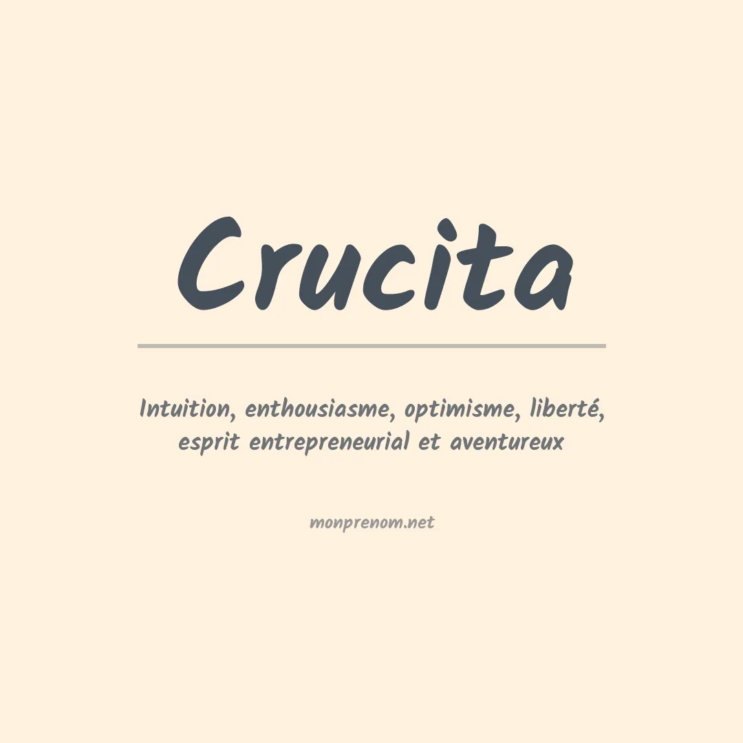 Prénom Crucita