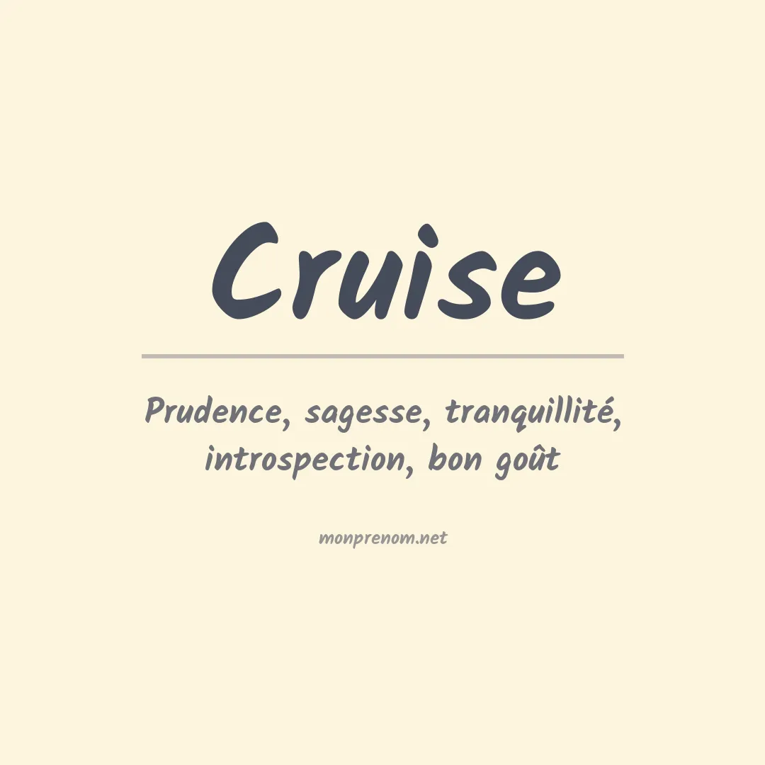 Prénom Cruise