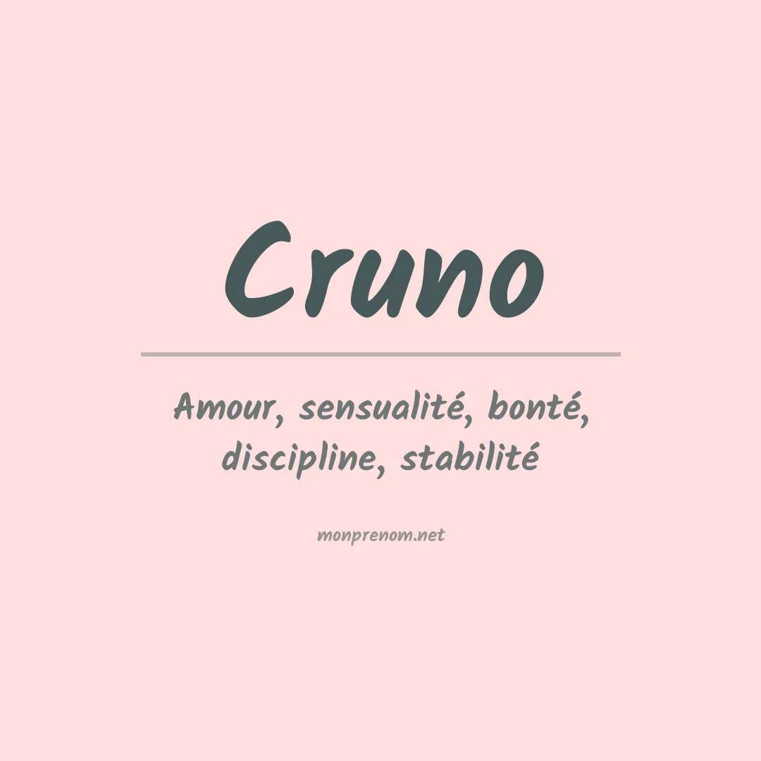 Signification du prénom Cruno
