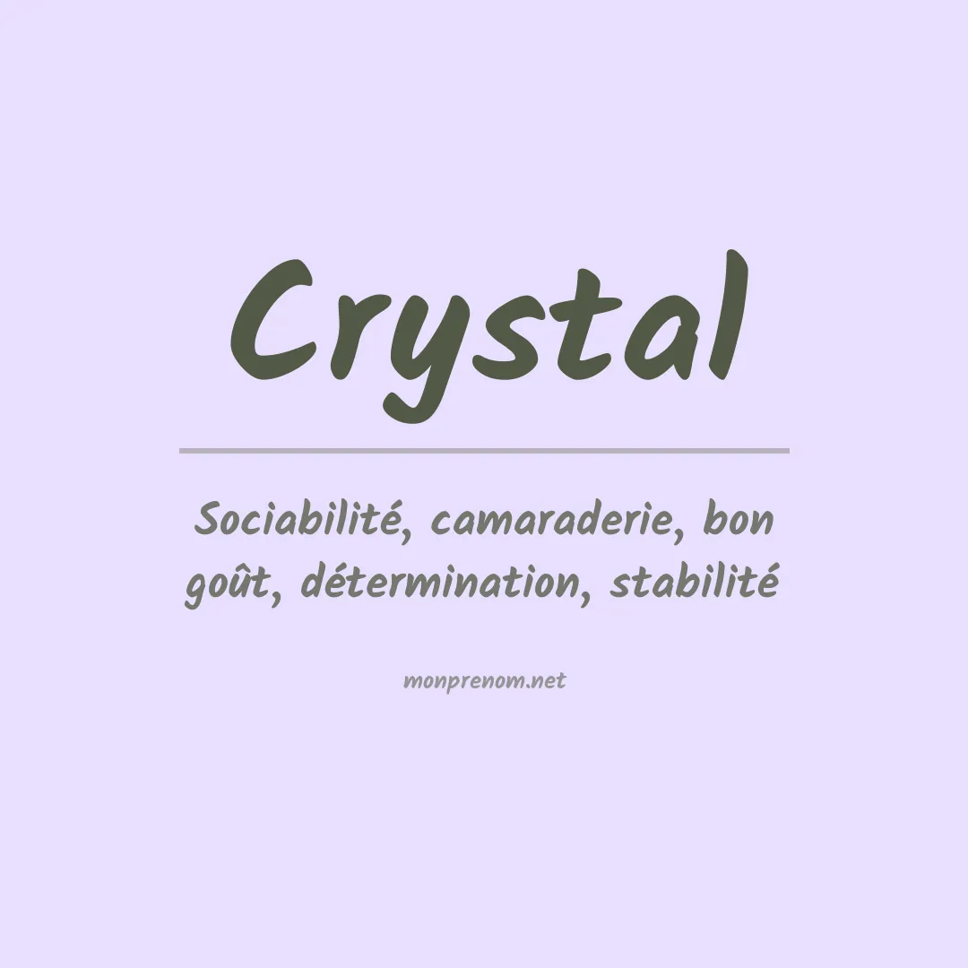 Prénom Crystal