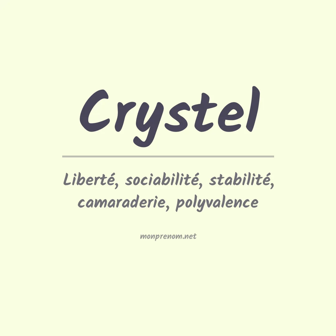 Signification du prénom Crystel