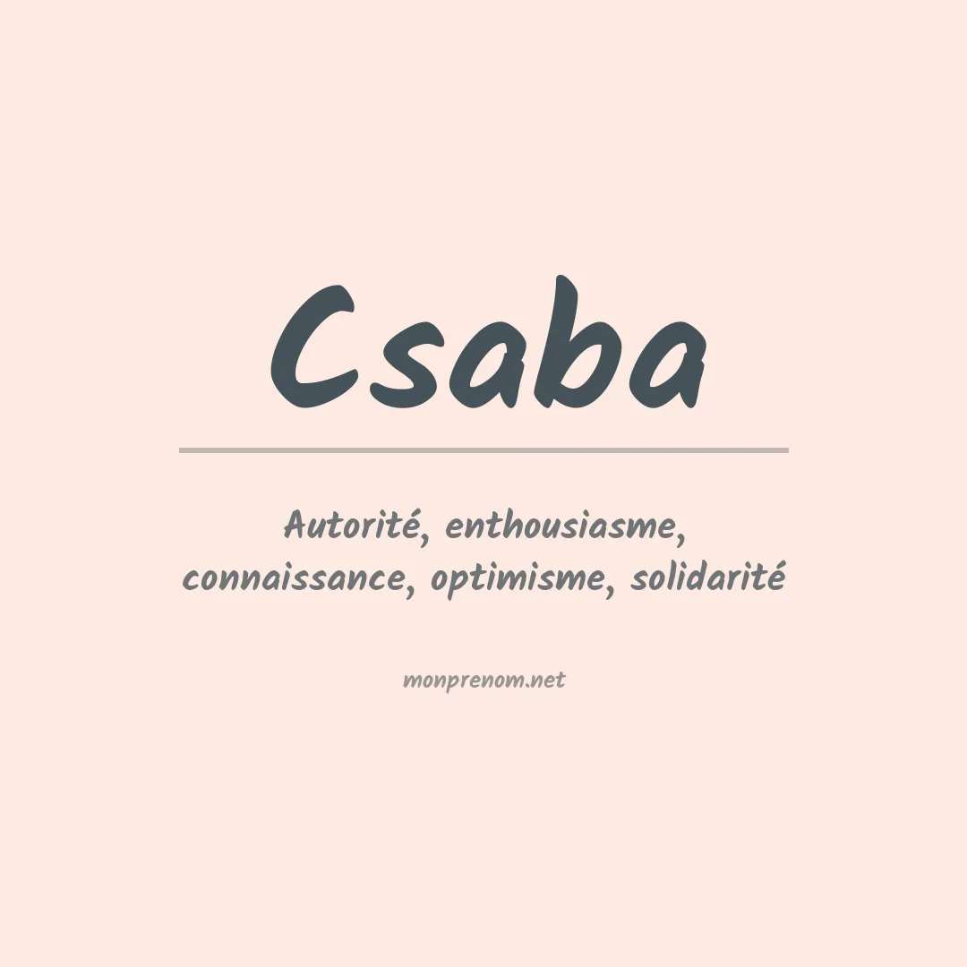 Signification du prénom Csaba