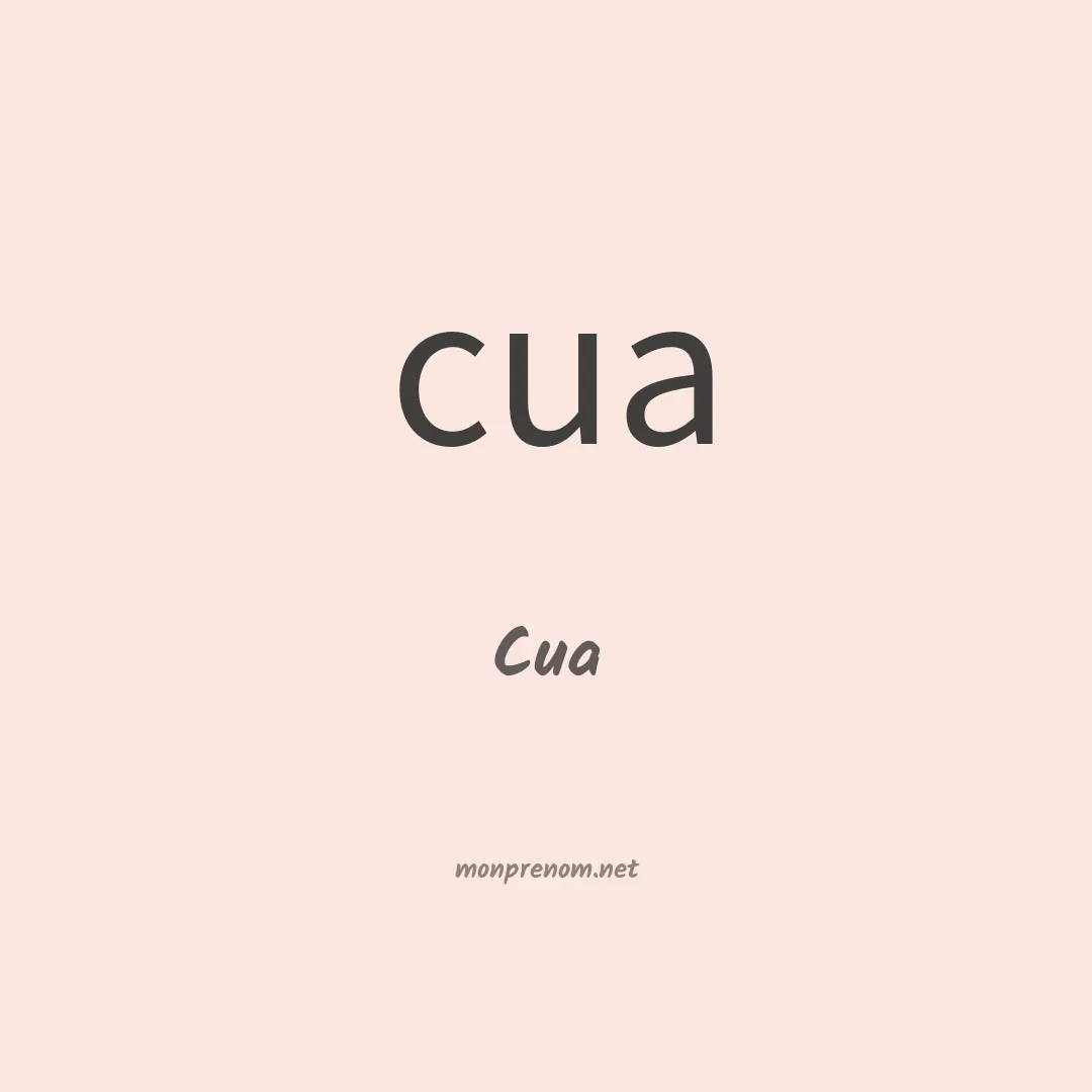 Cua en chinois