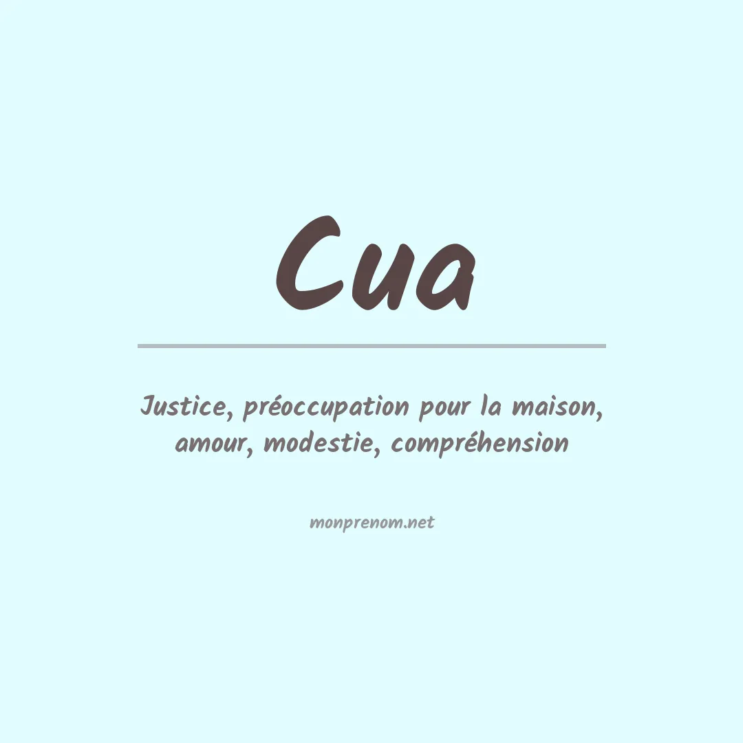 Signification du prénom Cua